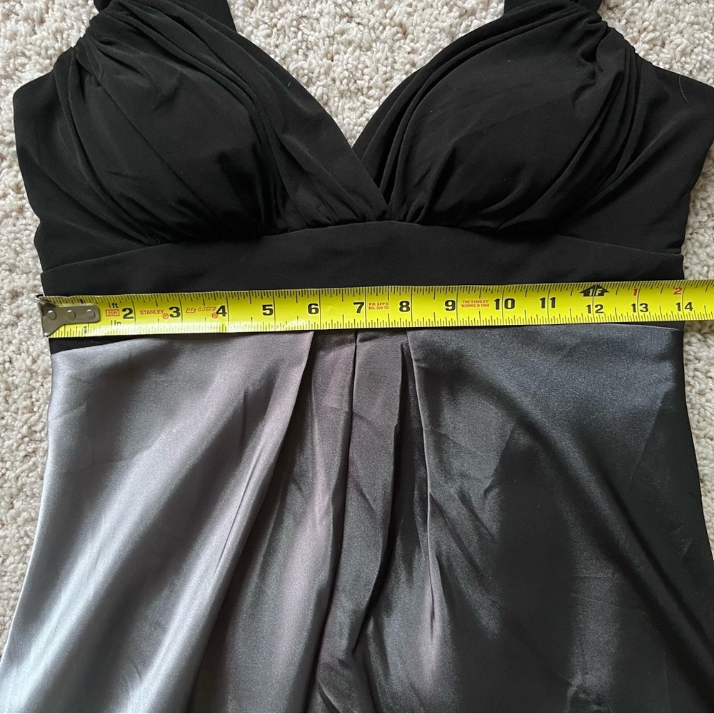 Cache Y2K Babydoll Dress Sz 6 Vintage Satin Bubble Hem Whimsigoth Burnout Ombré - Picture 12 of 15